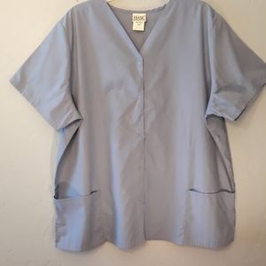 Basic Light Blue Scrub Top